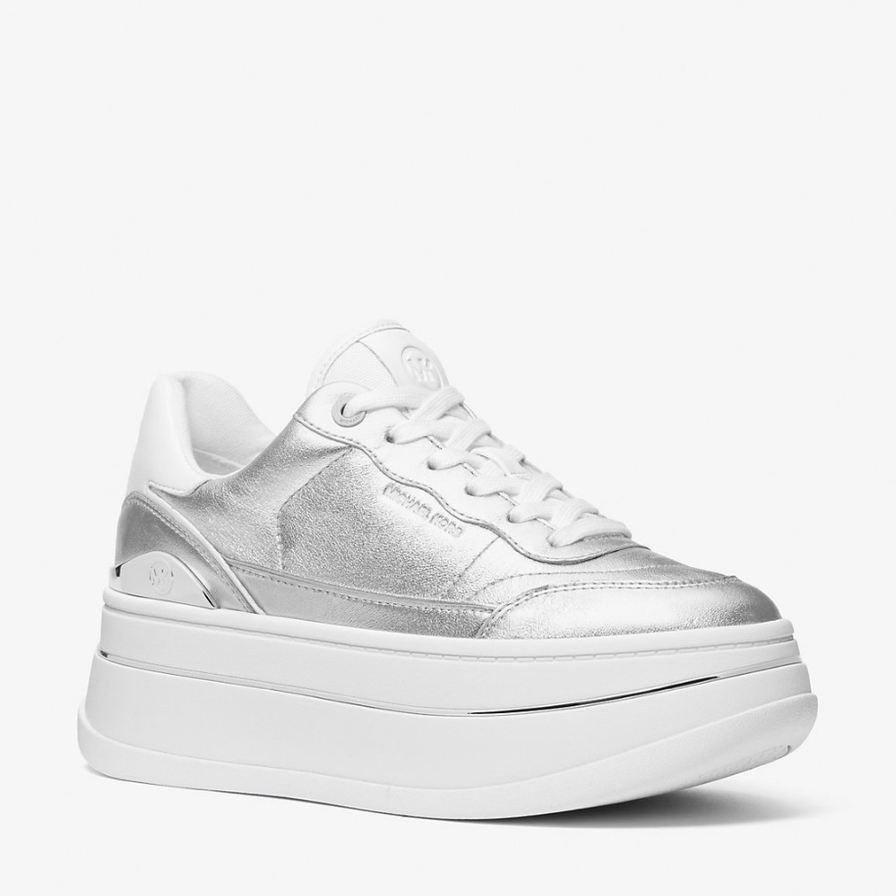 Michael Kors Hayes Metallic Leather Platform Sneaker / SOLD OUT online.